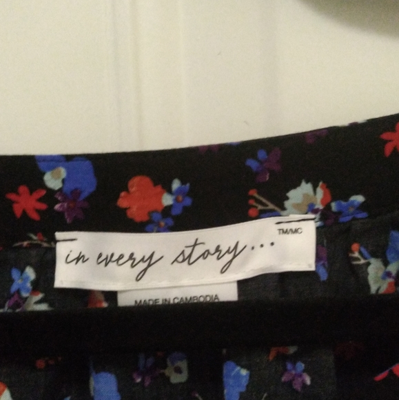 Blue and Red Flowered Blouse - Picture 4 of 5